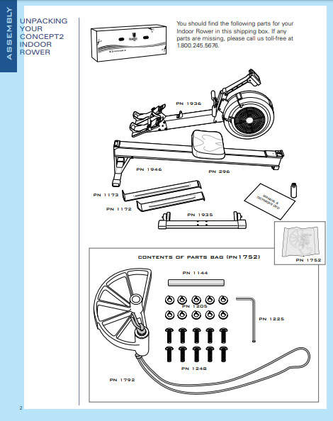 concept2 model d assembly instructions
