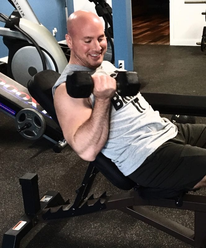 incline dumbbell curls