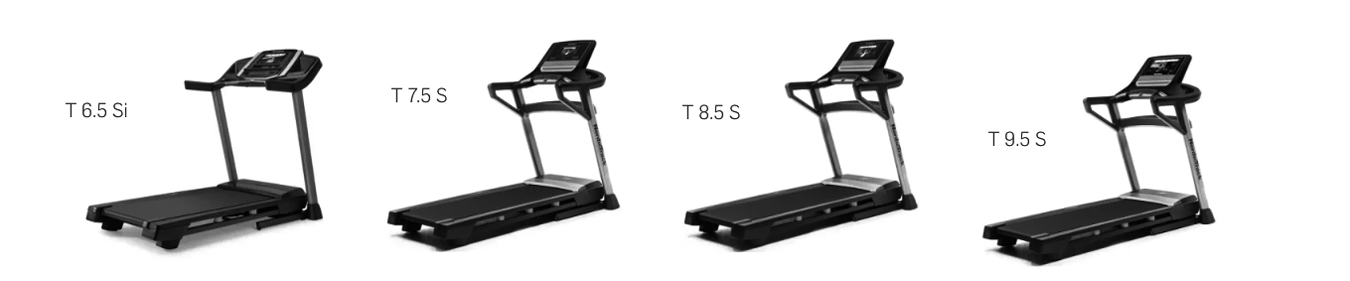 All 4 T series treadmills from nordictrack
